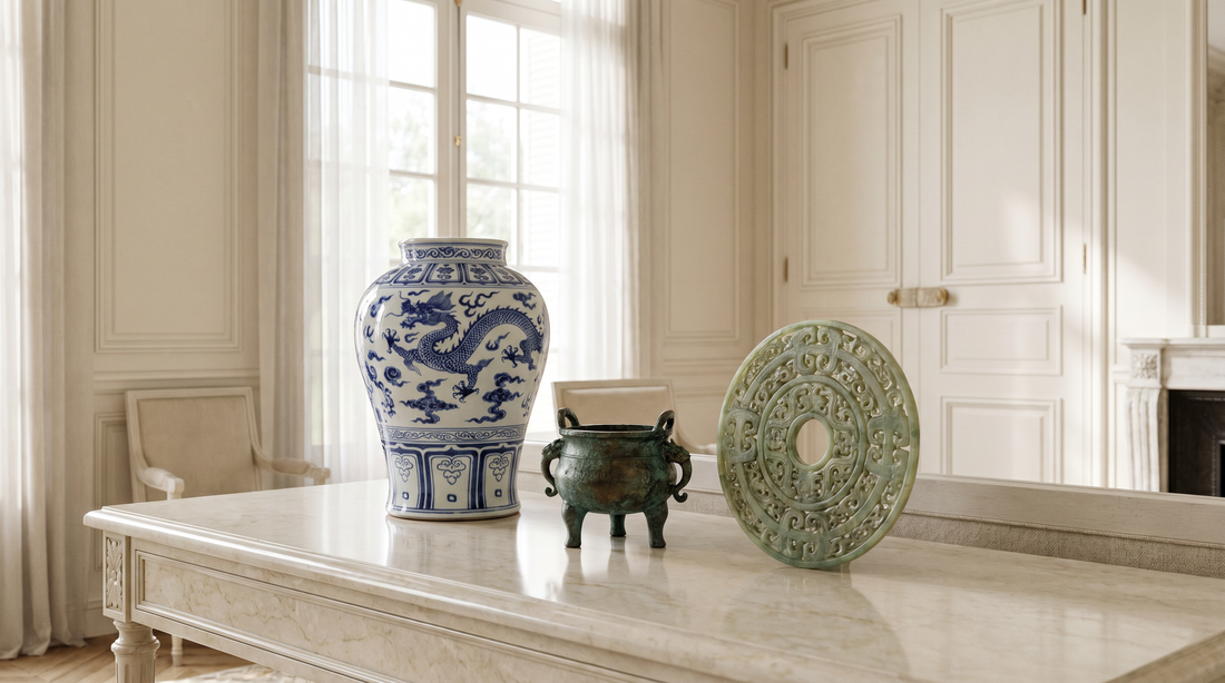 Asiatika: chinesisches Porzellan, Bronze und Jade
