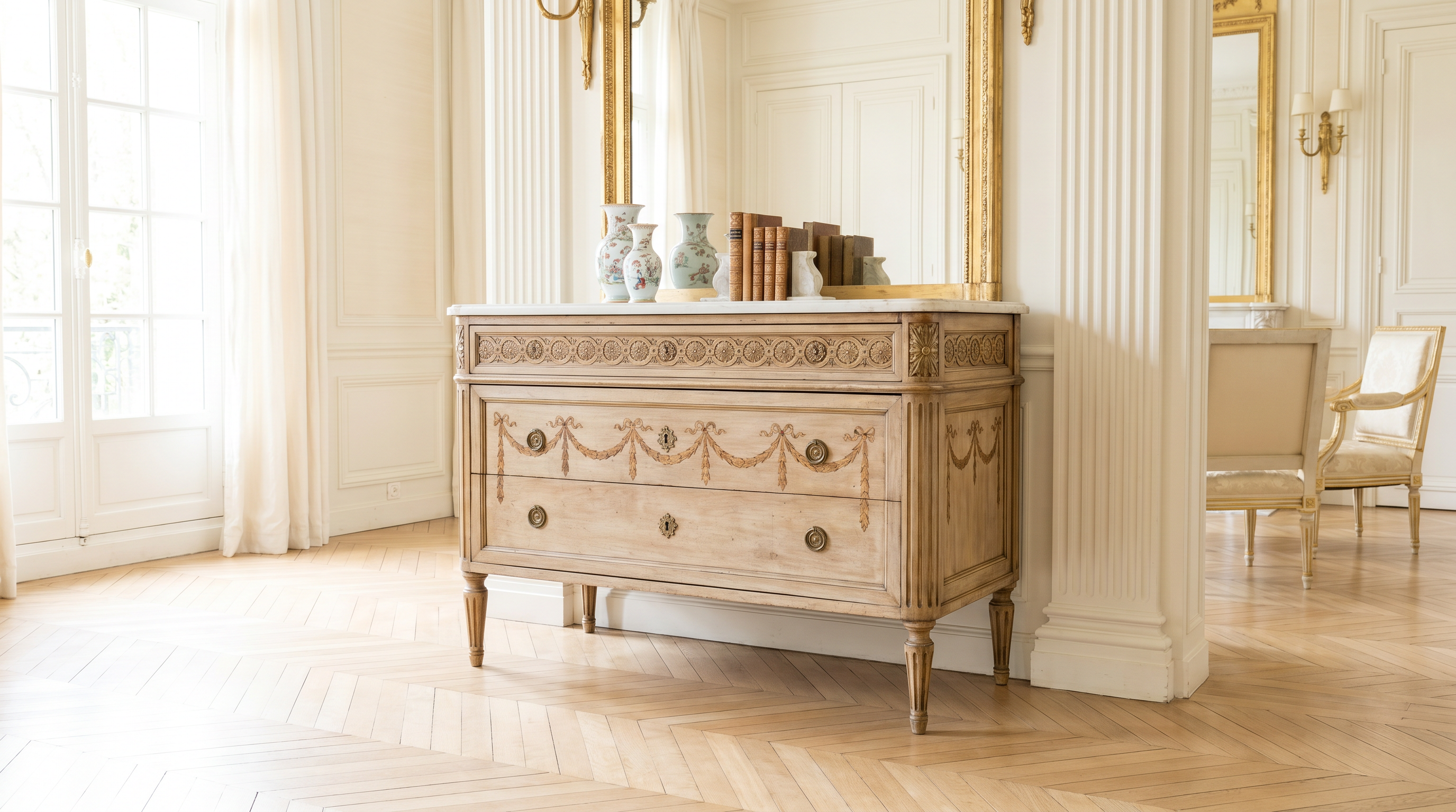 Louis-XVI-Kommode im klassizistischen Stil