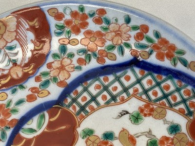Imari-Teller Japan mit Landschaft, um 1900, 24,5 cm