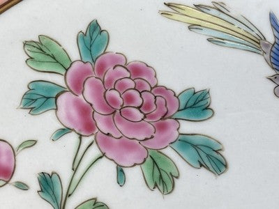 Famille-Rose-Teller China um 1900/20, 21,5 cm