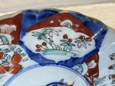 Imari-Teller mit Chrysantheme, Japan um 1900, 21,5 cm