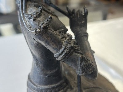 Bodhisattva Manjushri – Bronzeskulptur, wohl China um 1940
