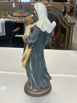 Madonna mit Kind – Holzfigur, polychrom gefasst