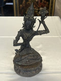 Bodhisattva Manjushri – Bronzeskulptur, wohl China um 1940