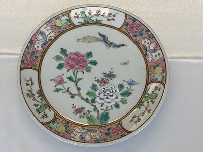 Famille-Rose-Teller China um 1900/20, 21,5 cm