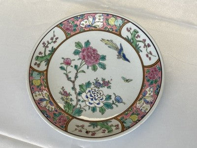 Famille-Rose-Teller China um 1900/20, 21,5 cm