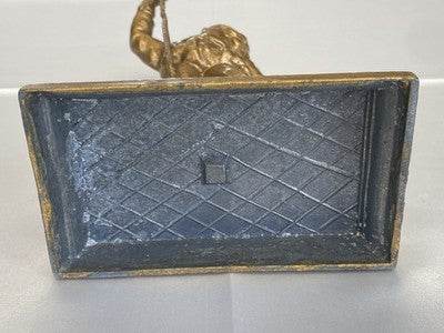 Landsknecht-Figur mit Hellebarde, goldfarben, 26 cm