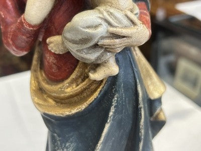 Madonna mit Kind – Holzfigur, polychrom gefasst
