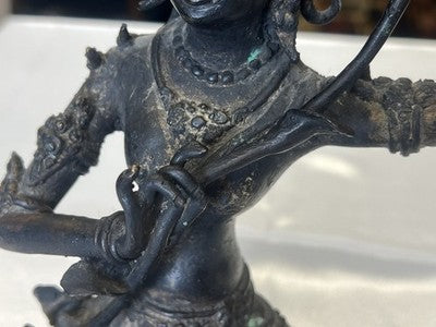 Bodhisattva Manjushri – Bronzeskulptur, wohl China um 1940