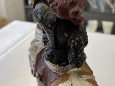 Figur Falknerin zu Pferd mit Falke, 18,9 cm