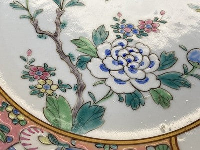 Famille-Rose-Teller China um 1900/20, 22 cm