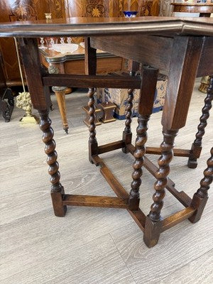 Antiker Gateleg-Klapptisch Eiche, England um 1900