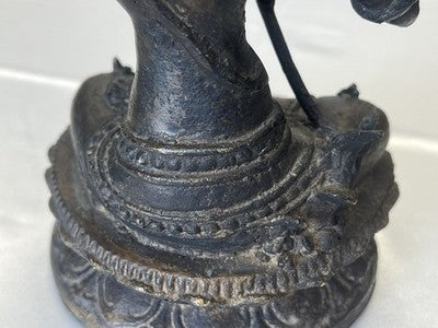 Bodhisattva Manjushri – Bronzeskulptur, wohl China um 1940