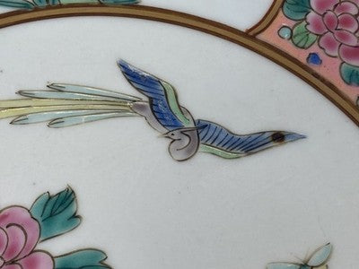 Famille-Rose-Teller China um 1900/20, 21,5 cm