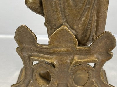 Landsknecht-Figur mit Hellebarde, goldfarben, 26 cm