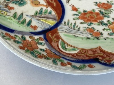 Imari-Teller Japan mit Landschaft, um 1900, 24,8 cm