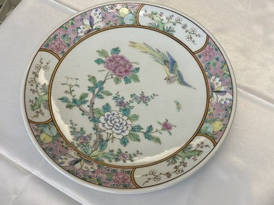 Großer Famille-Rose-Teller China um 1900/20, 31,3 cm