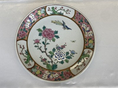 Famille-Rose-Teller China um 1900/20, 22 cm