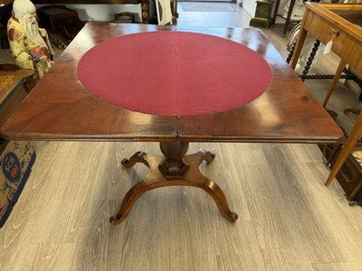 Antiker Empire-Spieltisch Mahagoni, Holland um 1820