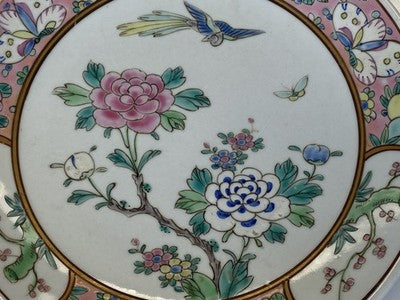 Famille-Rose-Teller China um 1900/20, 21,5 cm