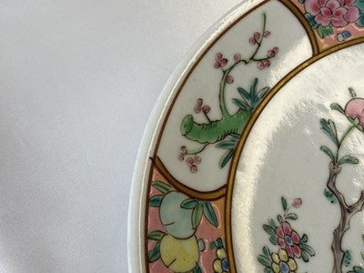 Famille-Rose-Teller China um 1900/20, 22 cm