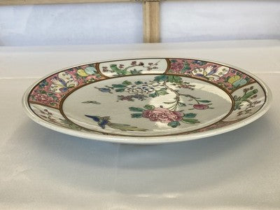 Famille-Rose-Teller China um 1900/20, 21,5 cm
