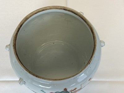 Chinesischer Famille-Rose-Suppentopf mit Deckel – 19. Jahrhundert