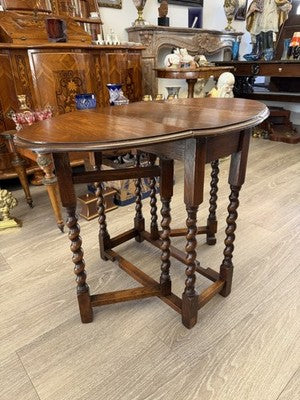 Antiker Gateleg-Klapptisch Eiche, England um 1900