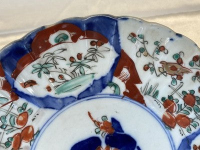 Imari-Teller mit Chrysantheme, Japan um 1900, 21,5 cm