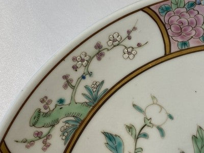 Großer Famille-Rose-Teller China um 1900/20, 31,3 cm