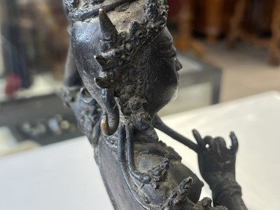 Bodhisattva Manjushri – Bronzeskulptur, wohl China um 1940