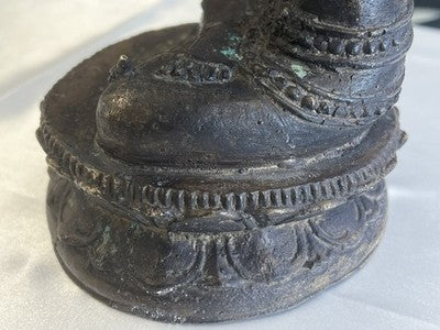 Bodhisattva Manjushri – Bronzeskulptur, wohl China um 1940