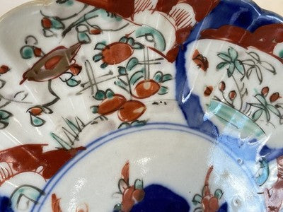 Imari-Teller mit Chrysantheme, Japan um 1900, 21,5 cm