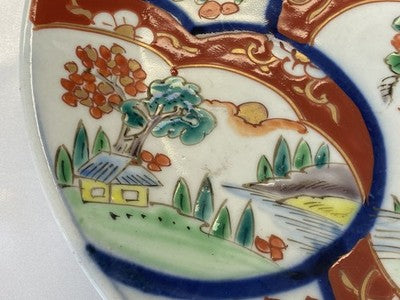 Imari-Teller Japan mit Landschaft, um 1900, 24,8 cm