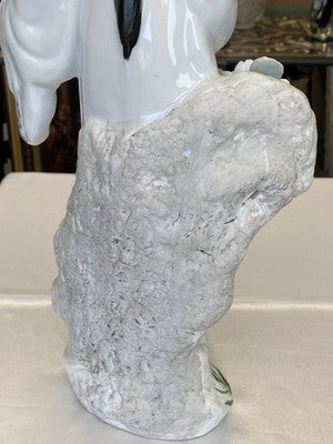 Geisha Porzellanfigur mit Sonnenschirm, 44,5 cm