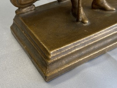 Landsknecht-Figur mit Hellebarde, goldfarben, 26 cm