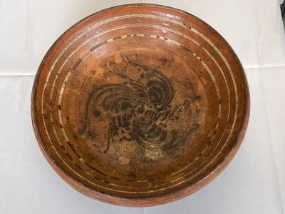 Chinesische Keramikschale, rot glasiert – Zhangzhou/Swatow, 17./18. Jh.