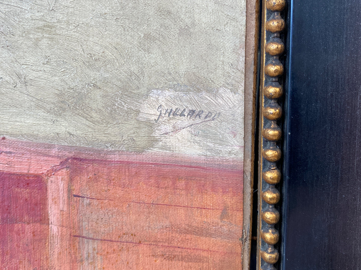 Gouache auf Papier Torrero Szenerie Stierkampfarena signiert