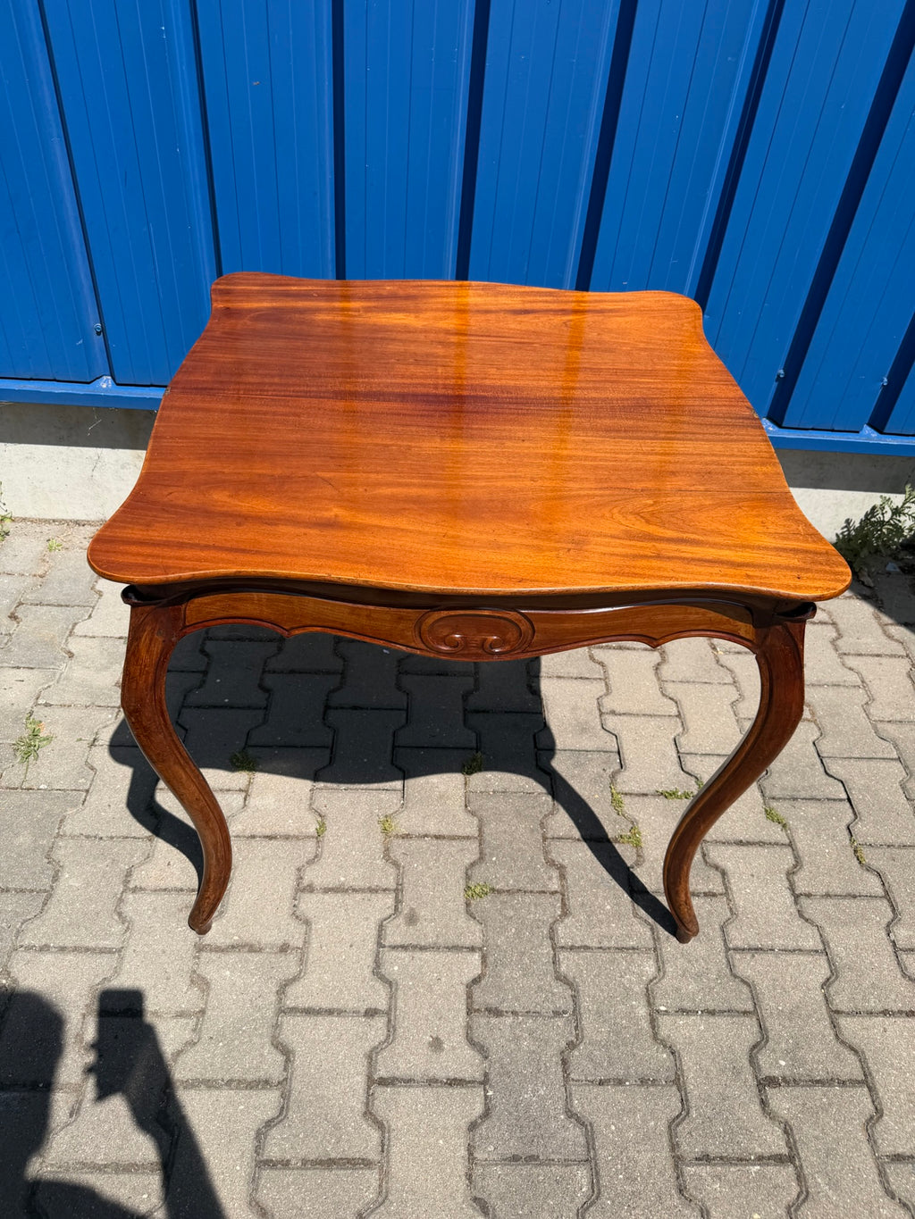 Antiker Spieltisch aus Mahagoni – klappbarer Kartentisch, Louis Philippe um 1870