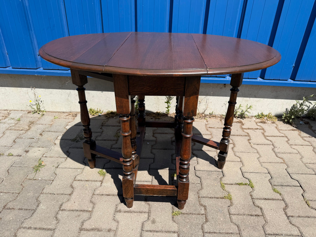 Antiker Klapptisch Eiche · Gateleg-Tisch, England um 1880