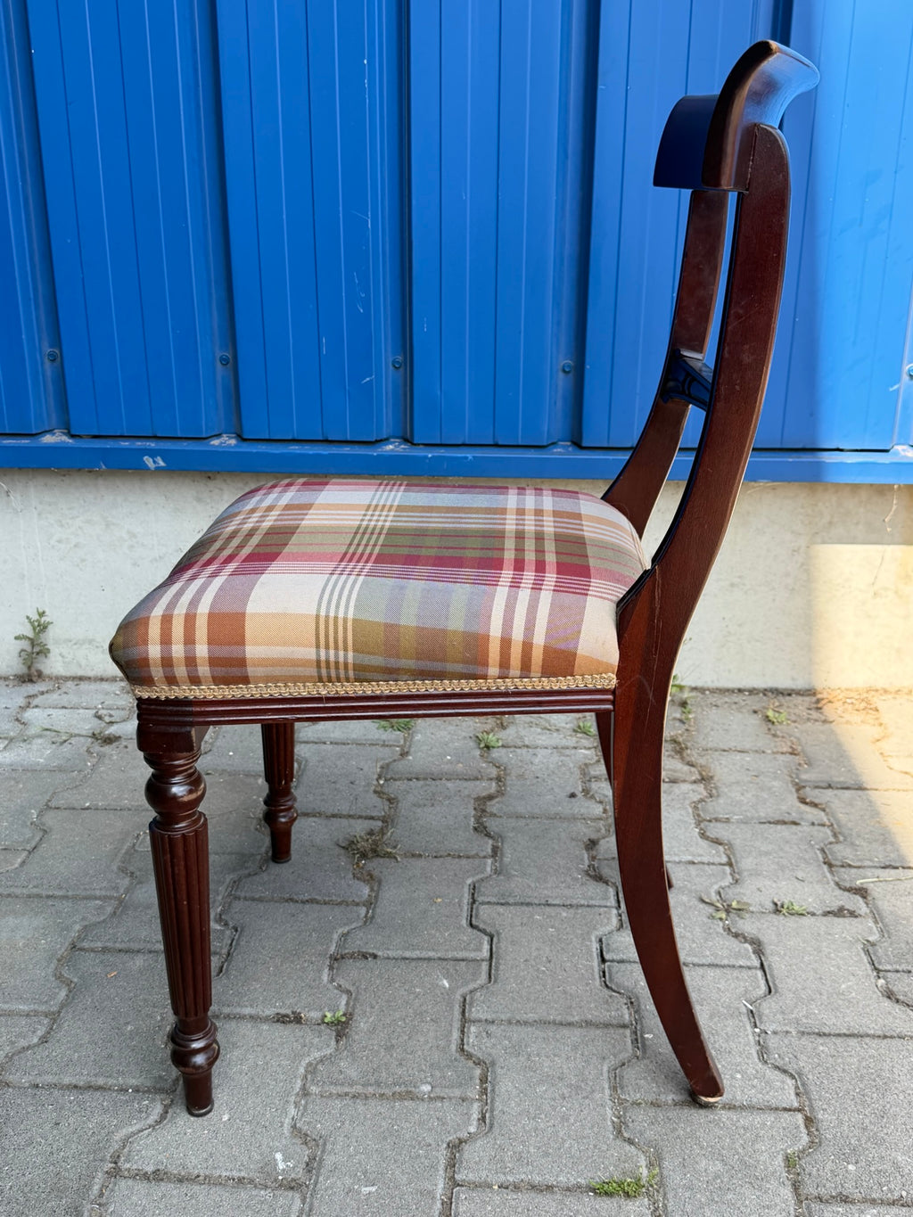 Set 6 Mahagoni-Stühle viktorianischer Stil · 2 Armlehnstühle