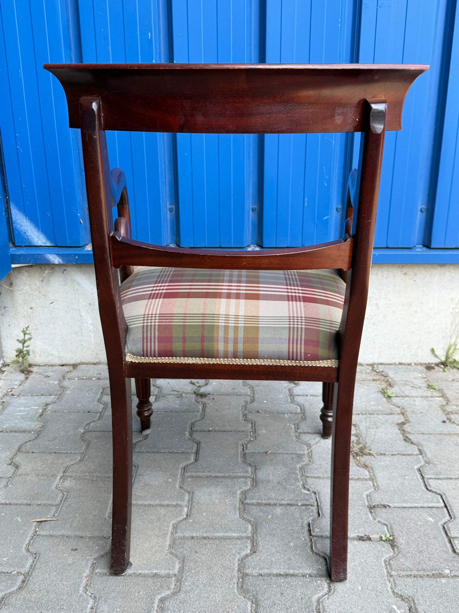 Set 6 Mahagoni-Stühle viktorianischer Stil · 2 Armlehnstühle