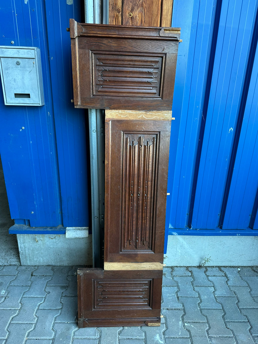 Buffetschrank Eiche Anrichte Historismus 19. Jahrhundert – geschnitztes Weinlaub, Neugotik &amp; Renaissance, zweiteiliges Aufsatzbuffet, deutsch