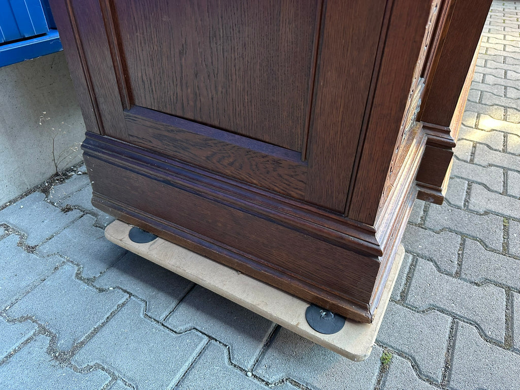 Buffetschrank Eiche Anrichte Historismus 19. Jahrhundert – geschnitztes Weinlaub, Neugotik &amp; Renaissance, zweiteiliges Aufsatzbuffet, deutsch