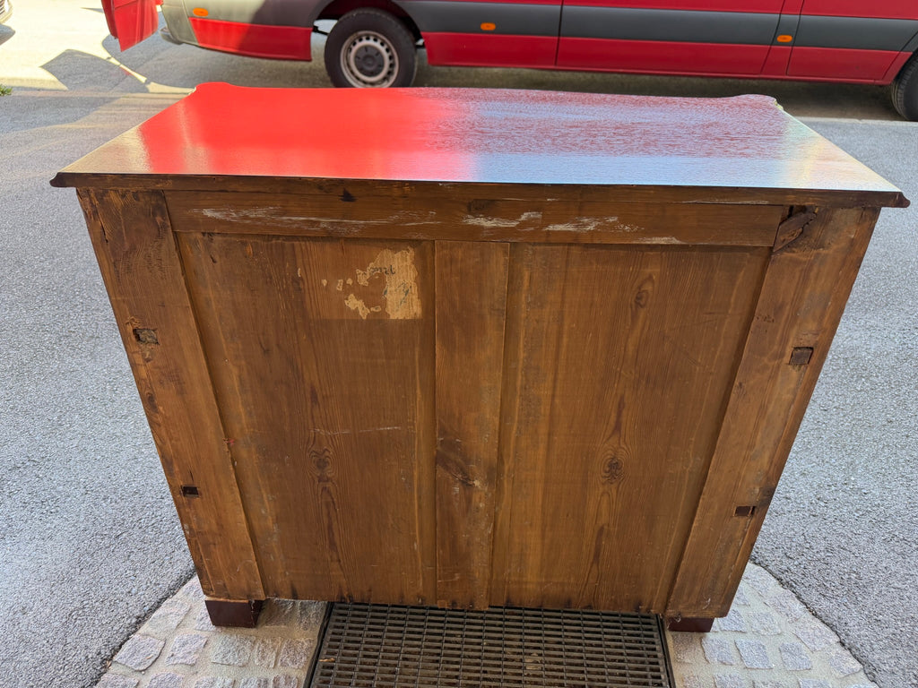 Kommode Mahagoni Louis Philippe antik um 1860 3 Schubladen originale Beschläge