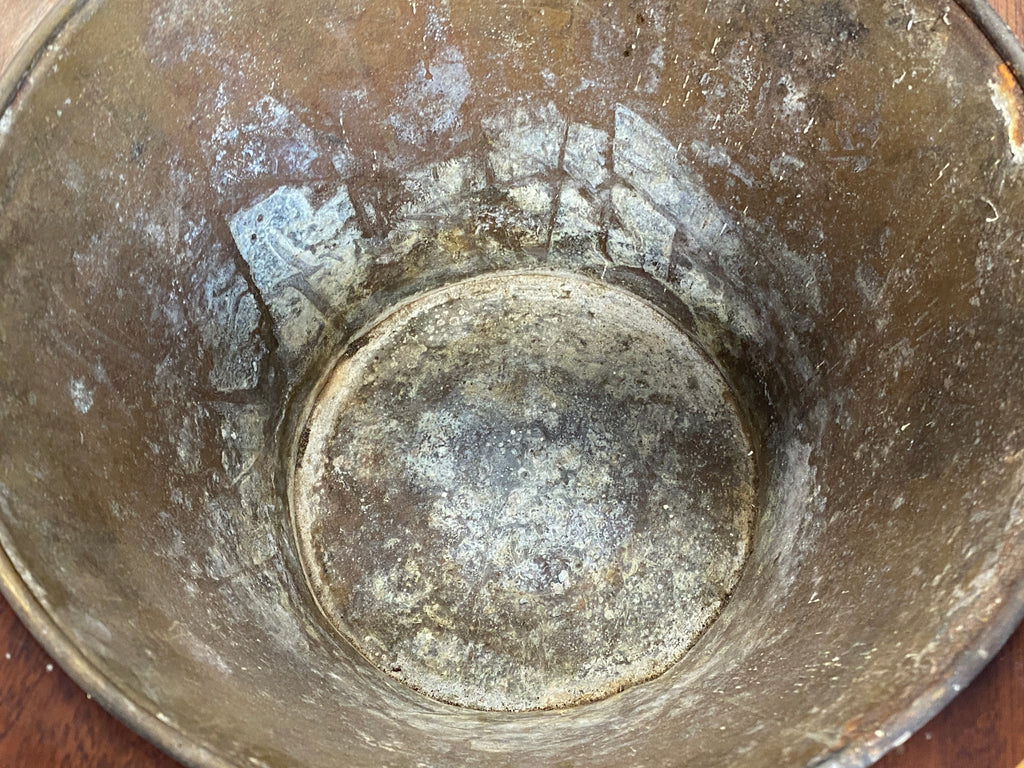 Holländisches Teestövchen (theestoof) mit Messingeimer – Mahagoni