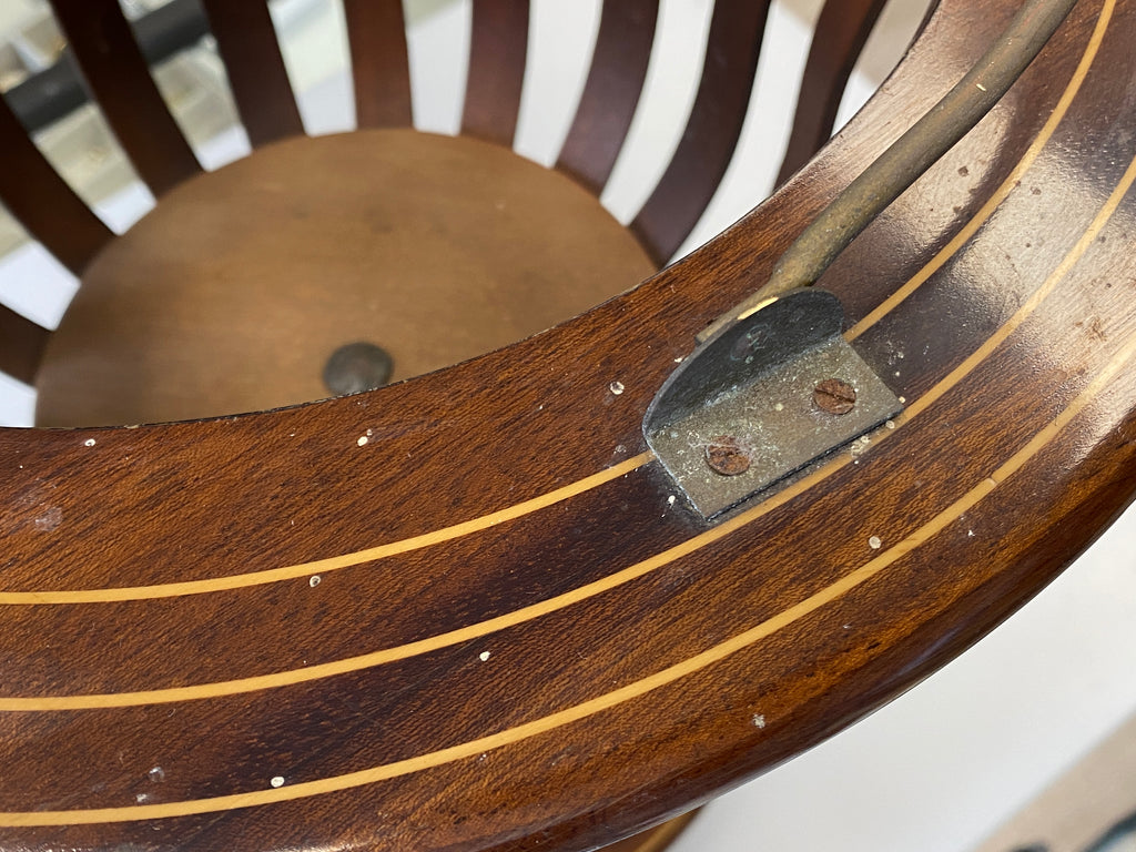 Holländisches Teestövchen (theestoof) mit Messingeimer – Mahagoni