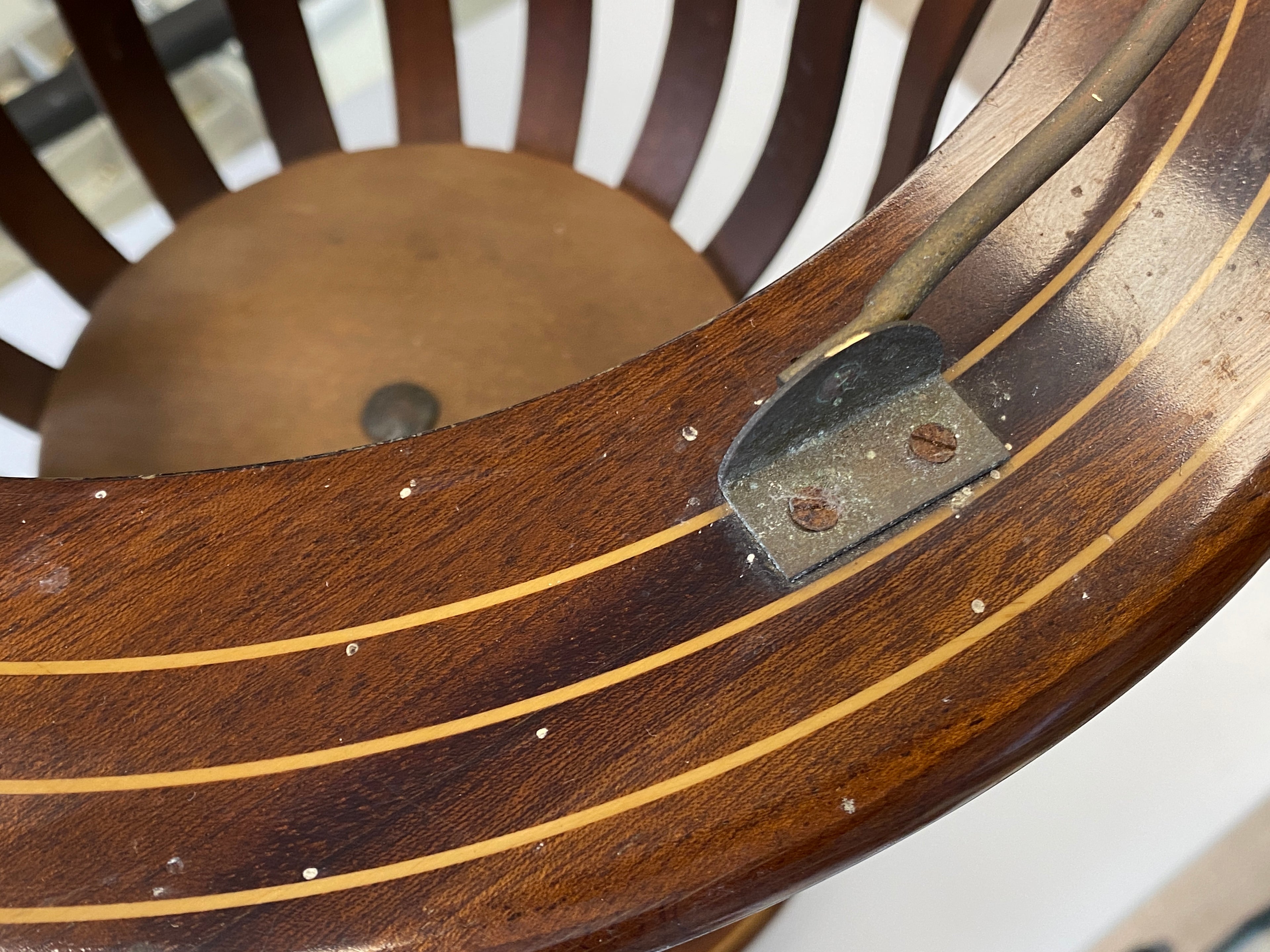 Holländisches Teestövchen (theestoof) mit Messingeimer – Mahagoni