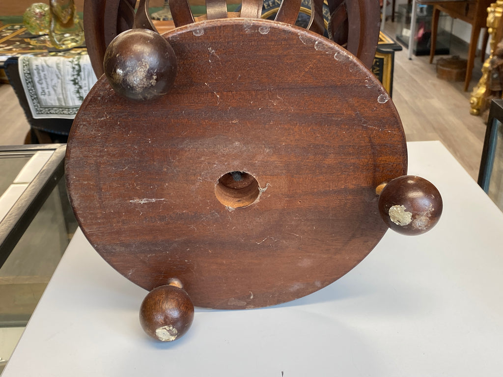 Holländisches Teestövchen (theestoof) mit Messingeimer – Mahagoni