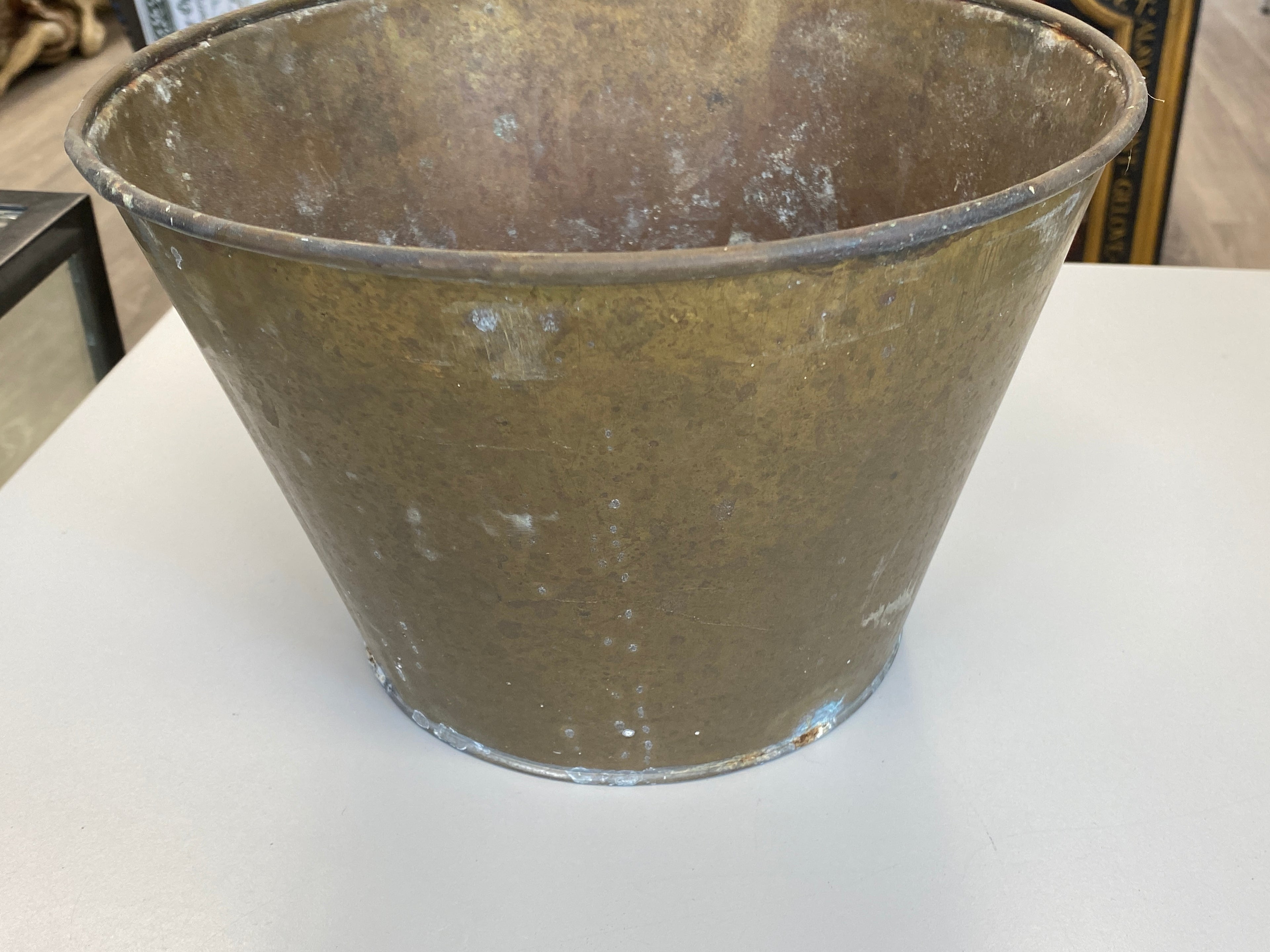 Holländisches Teestövchen (theestoof) mit Messingeimer – Mahagoni